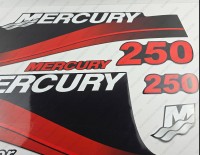 Mercury 250HP EFI Freshwater Outboard Decal Kit RED
